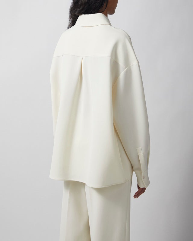 Almada Shirt Finn Crepe Cream L