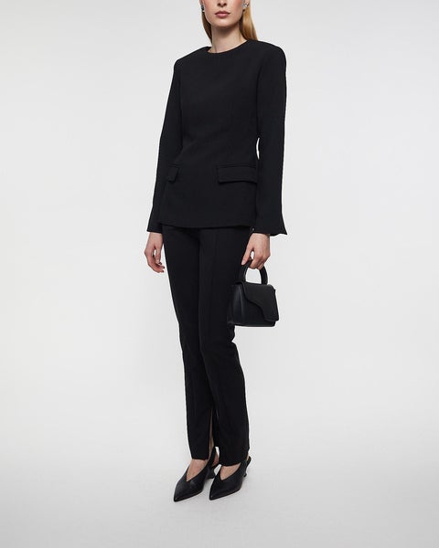 Blouse Athina Tailored Long Sleeve Black 2