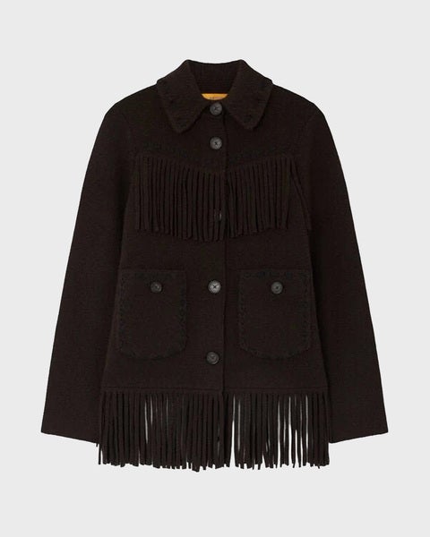 Jacket Western Fringe Dark Brown 1
