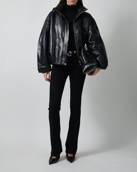 CYRUS JACKET - BLACK RECYCLED LEATHER 2