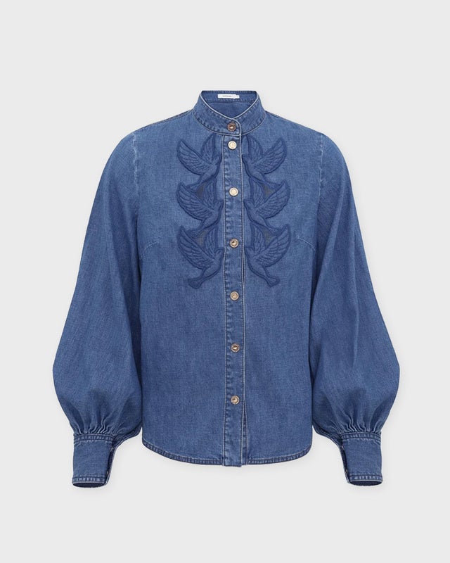 Zimmermann Shirt Denim Applique Light blue 2 (M-L)