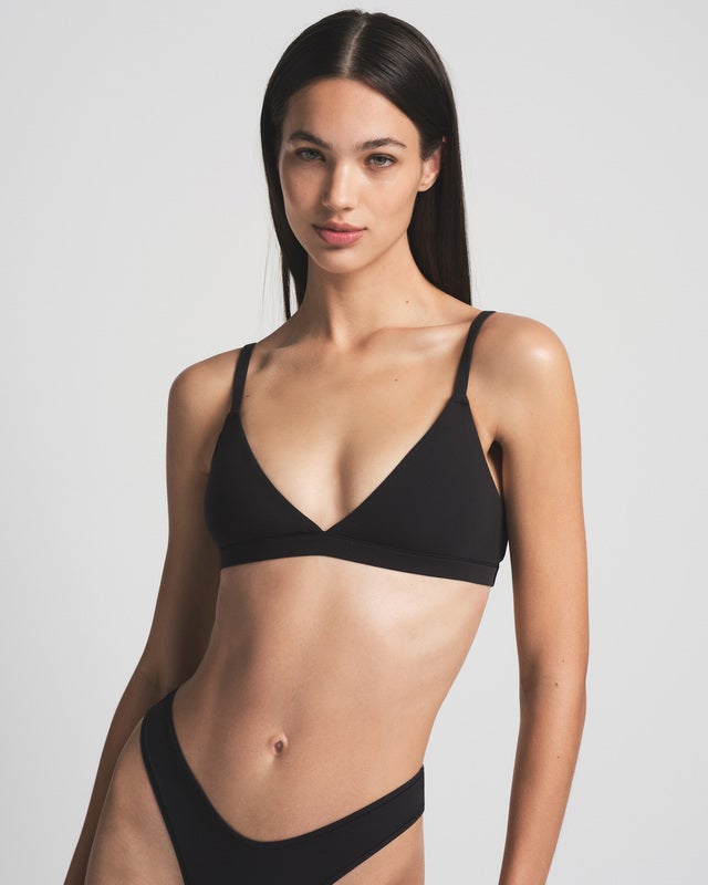 Skims Bralette Fits Everybody Triangle Black XXS
