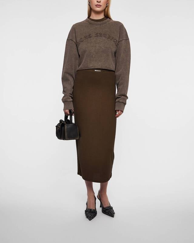 Acne Studios Tröja Sweatshirt Logo Cropped Taupe XS