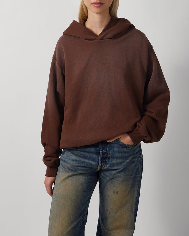 Acne Studios Hoodie Logo Chocolate XS-S