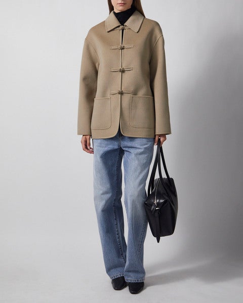 Jacket Double-Faced Wool Pankou Closure Desert 2