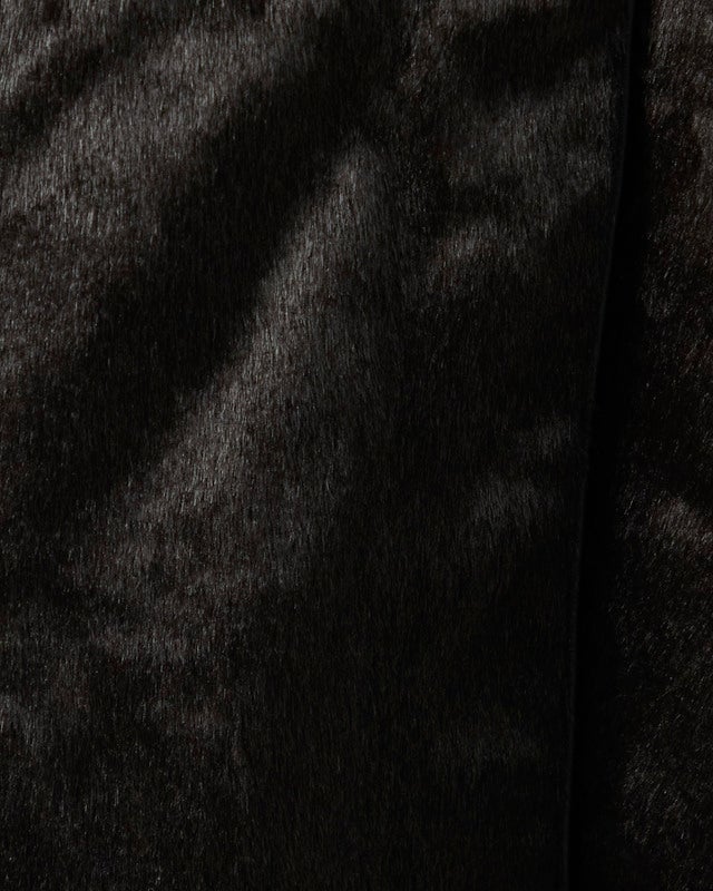 Malina Coat Phoebe Faux Pony Hair Long Black 36