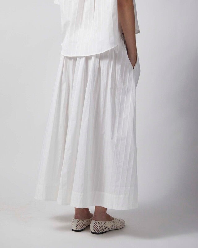 Dagmar Kjol Cotton Maxi Vit 34