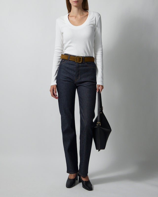 Dagmar Jeans Straight Leg Denim Raw blue W27/L32