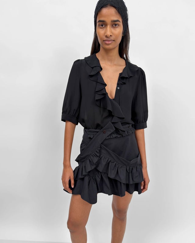 Rodebjer Blouse Xilla Fluid Solid Black S