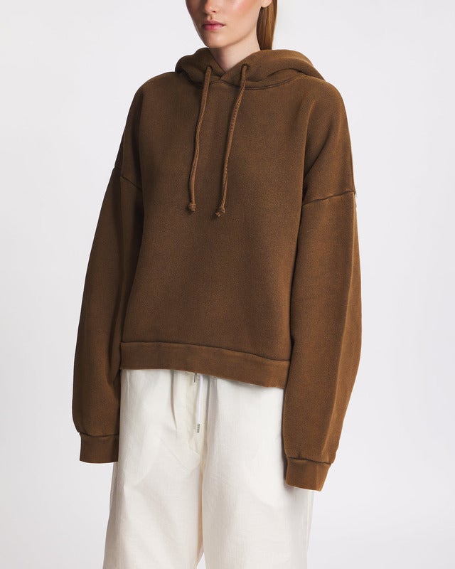 Acne Studios Hoodie Sweater Logo Patch Washed Chocolate S