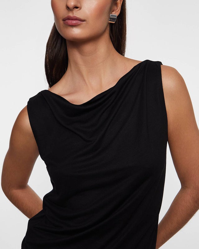 Dagmar Top Square Neck  Black XS