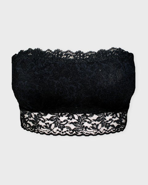 Bra Signature Lace Unlined Bandeau Black 1