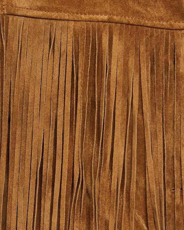 Golden Goose Deluxe Brand Jacket Journey Suede Fringes Brown IT 42 (EUR 36)