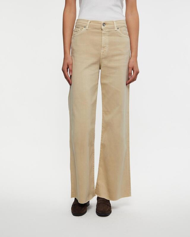 7 For All Mankind Jeans Lotta Cropped Cold Brew Beige 25