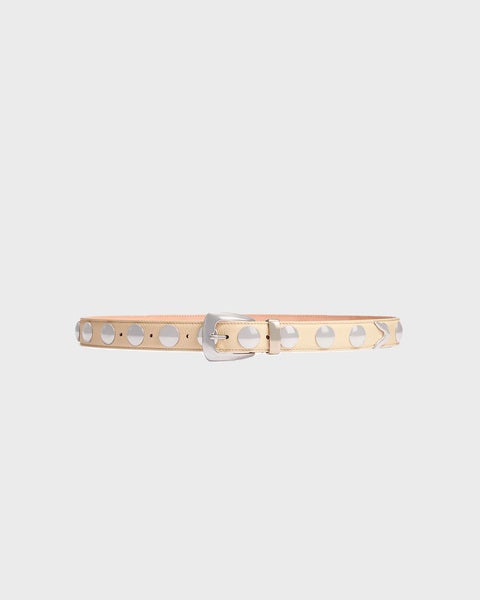 Belt Benny with studds Ivory 1