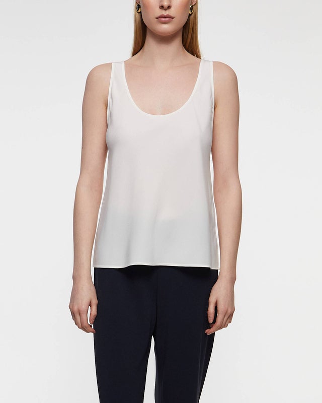 Vince Top Classic Bias Tank  Offwhite M