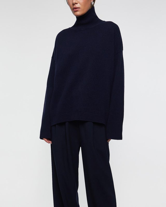 Wakakuu Icons Sweater Fuji Turtleneck Navy XL