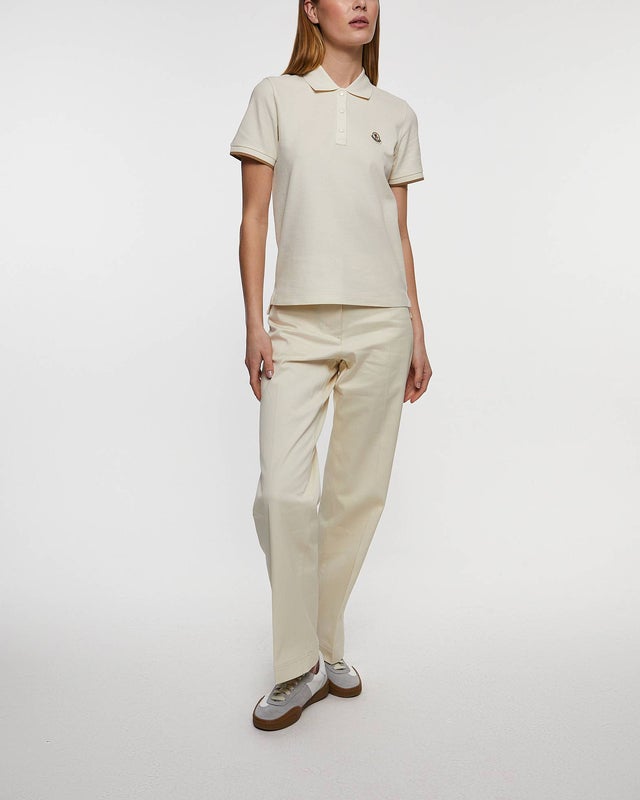 Moncler Top Polo Collar  Natural M