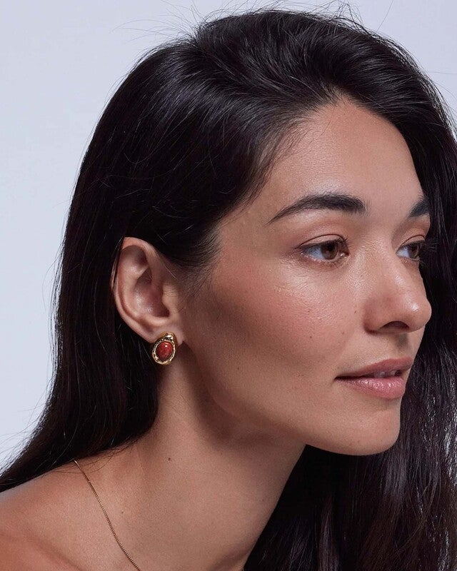 Anni Lu Earrings Cherry on Top Gold ONESIZE