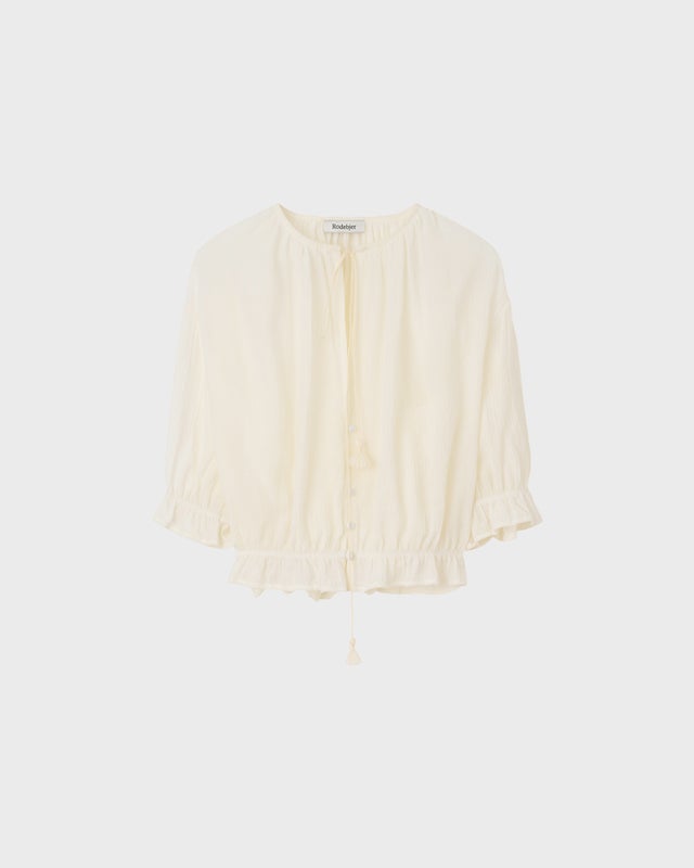 Rodebjer Blouse Perla Pliss Cream XS