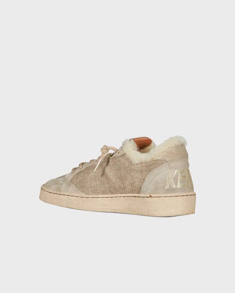 Sneakers Ball Star Wool Shearling Suede Beige 2