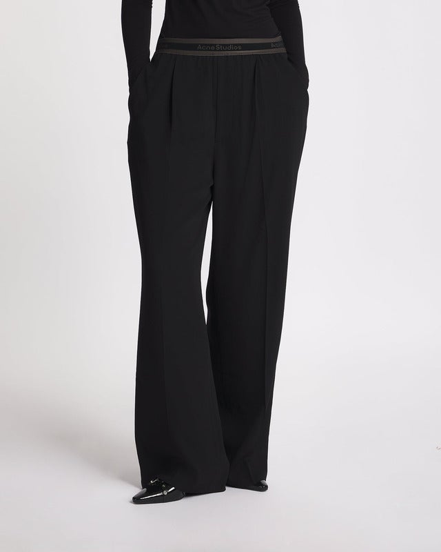 Acne Studios Trousers Logo Tape Black 38