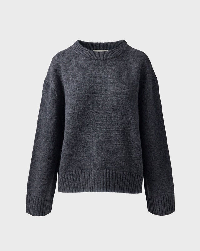 Wakakuu Icons Sweater Cashmere Wool R-neck Grey XS