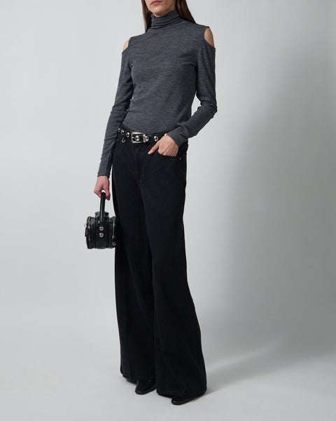 Jeans Milla Wide Washed Black 2