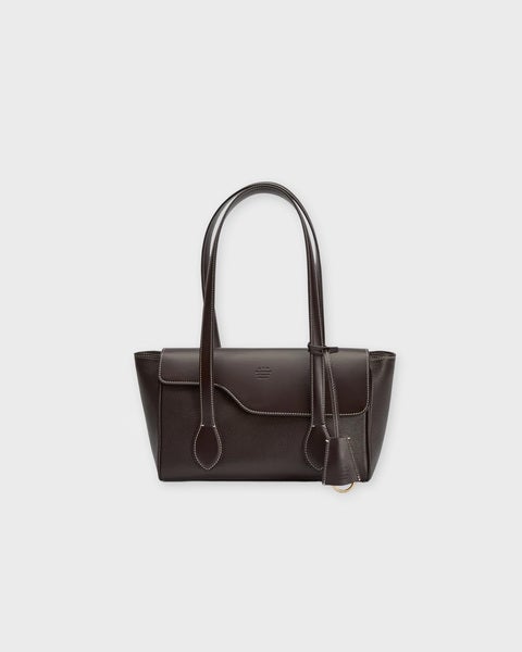 Bag Eira Contrast Stitch Grained Leather Valnöt ONESIZE 1