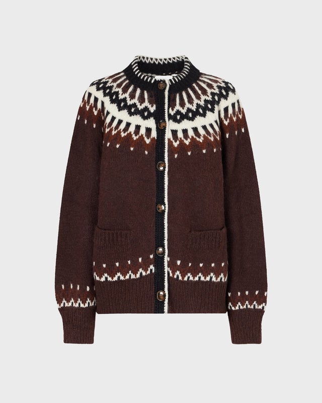 DÔEN Cardigan Hue Brown L