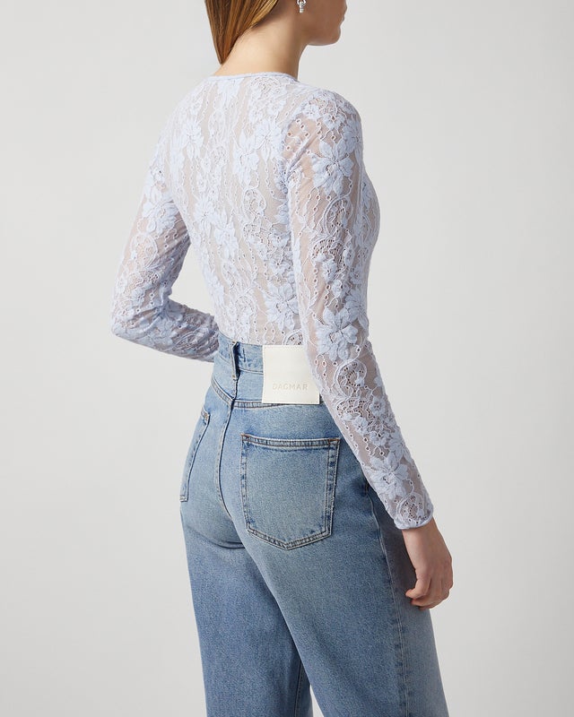 Zimmermann Bodysuit Lace Ljusblå 2 (M-L)
