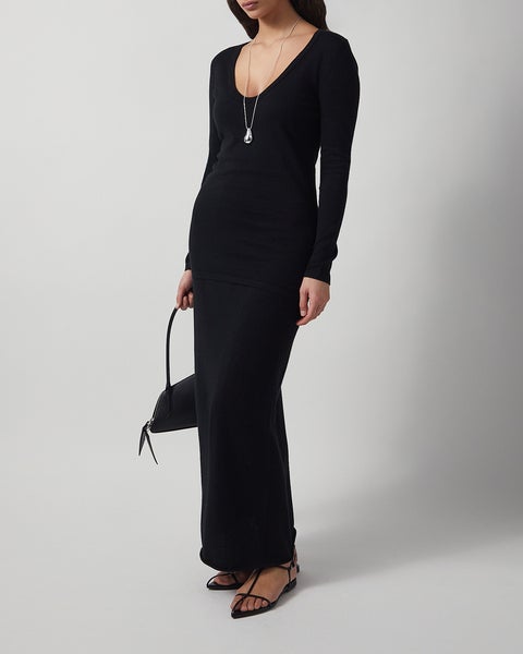 Skirt Charlotta Cashmere Black 2