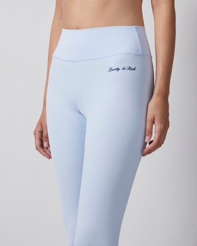 Sporty & Rich Legging Signature Logo Light blue S