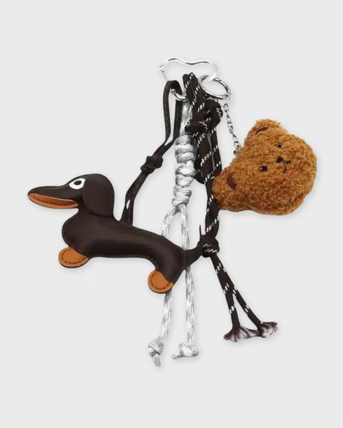 Bag Charm Set Brown Brown ONESIZE 1