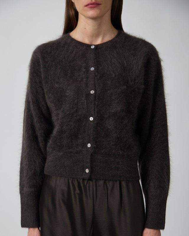 Almada Cardigan Coco brushed Chocolate S