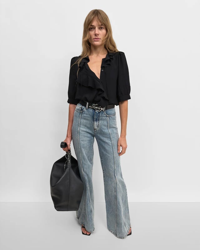 Rodebjer Blouse Xilla Fluid Solid Black S