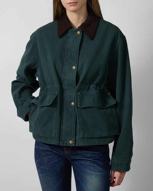 Acne Studios Jacket Washed Canvas Blouson Dark Green 38