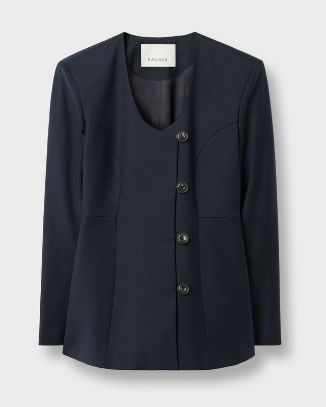 Dagmar Blazer Sb Collarless  Navy 34