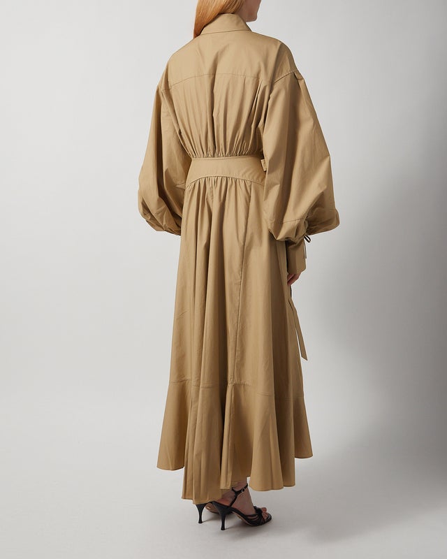 Zimmermann Dress Rebellion Poplin Midi  Oliv 1 (S-M)