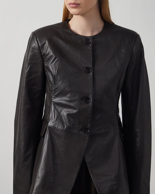 ROTATE Birger Christensen Jacket Flared Leather Mole 38