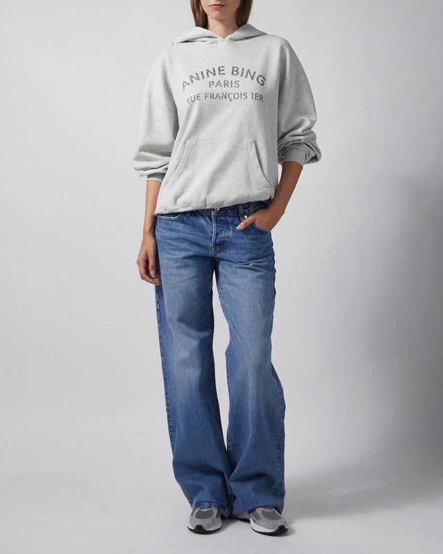Anine Bing Sweatshirt Harvey Paris Stencil Grey L
