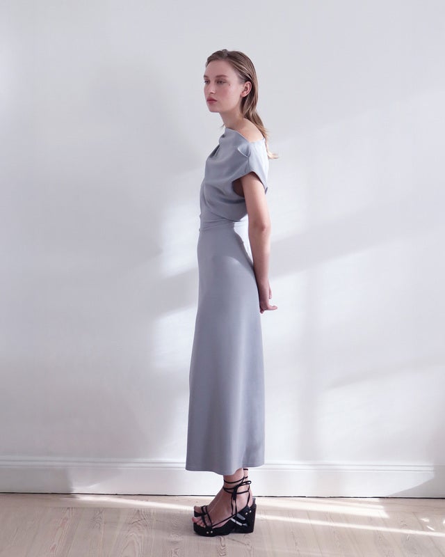 LEONÍ Dress Floyd Draped Waist Hazel 42