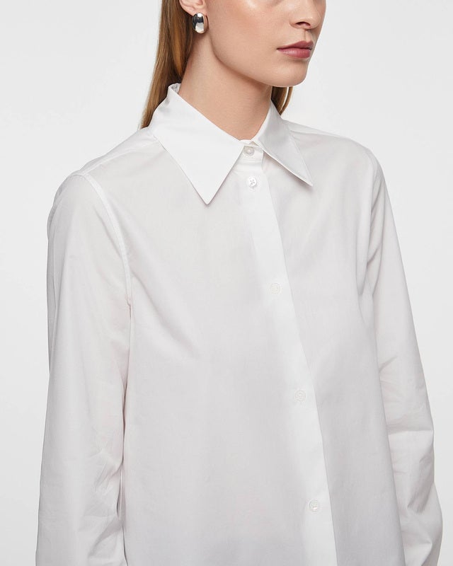 JIL SANDER Shirt W 01 Cotton Poplin White 40