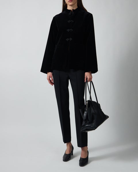 Pants Cigarette leg tailored Black 2