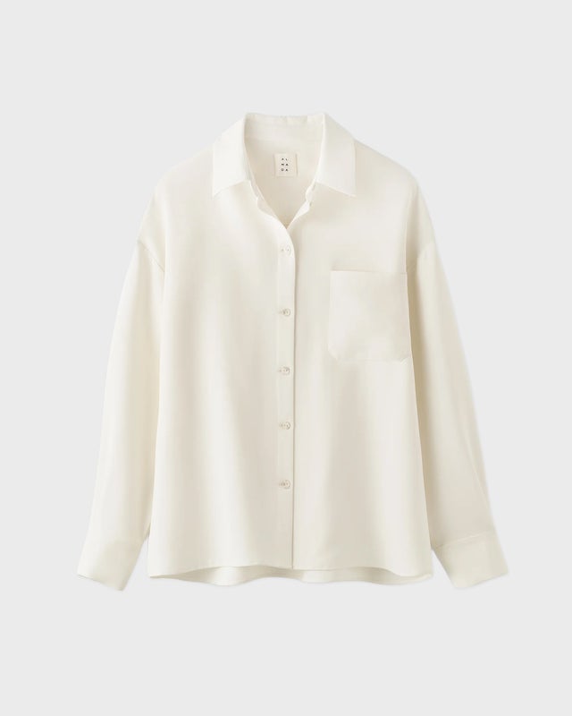 Almada Shirt Finn Crepe Cream L