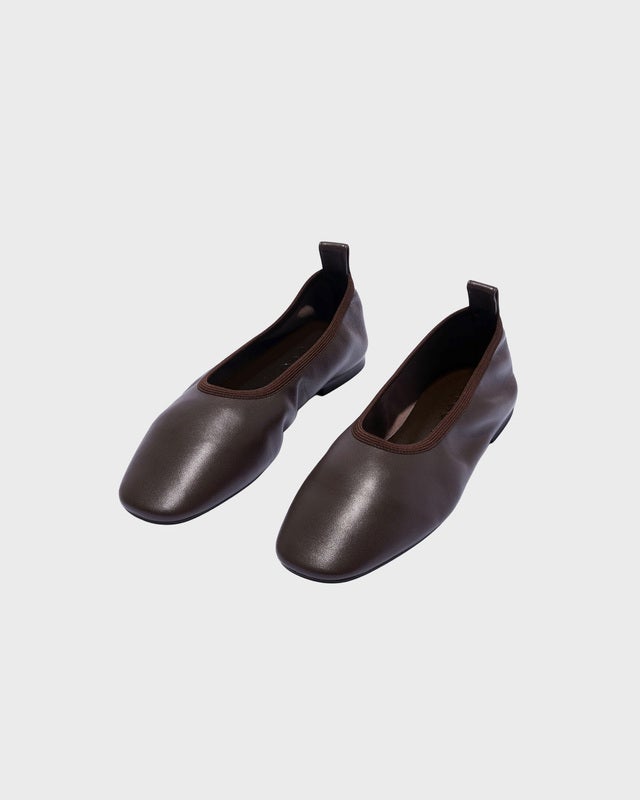 Aeyde Flats Dex Nappa Leather Moka Dark Brown EUR 40