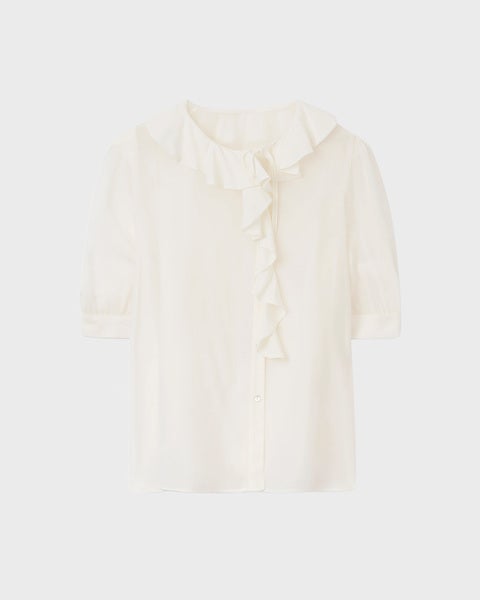 Blouse Xilla Fluid Solid Offwhite 1