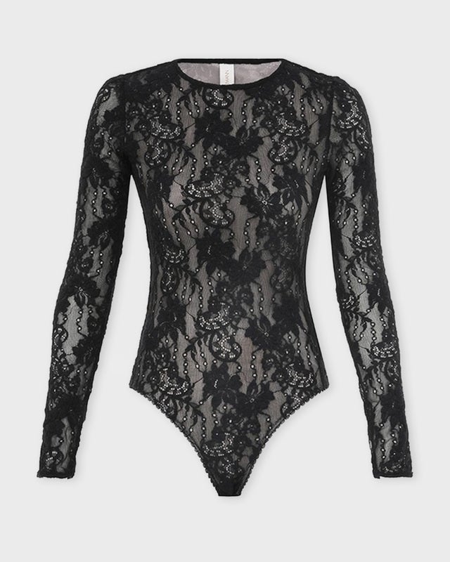Zimmermann Bodysuit Lace Svart 1 (S-M)