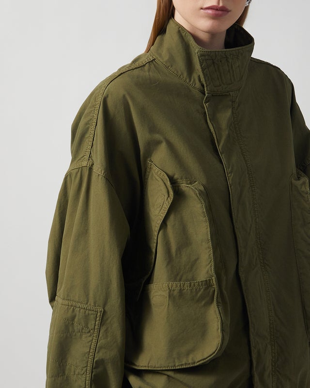 The Attico Jacket Bomber Canvas Military green IT 44 (EUR 40)