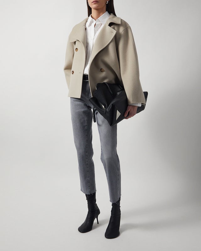 7 For All Mankind Jeans Calie Straight Ankle Ashen Grey 29